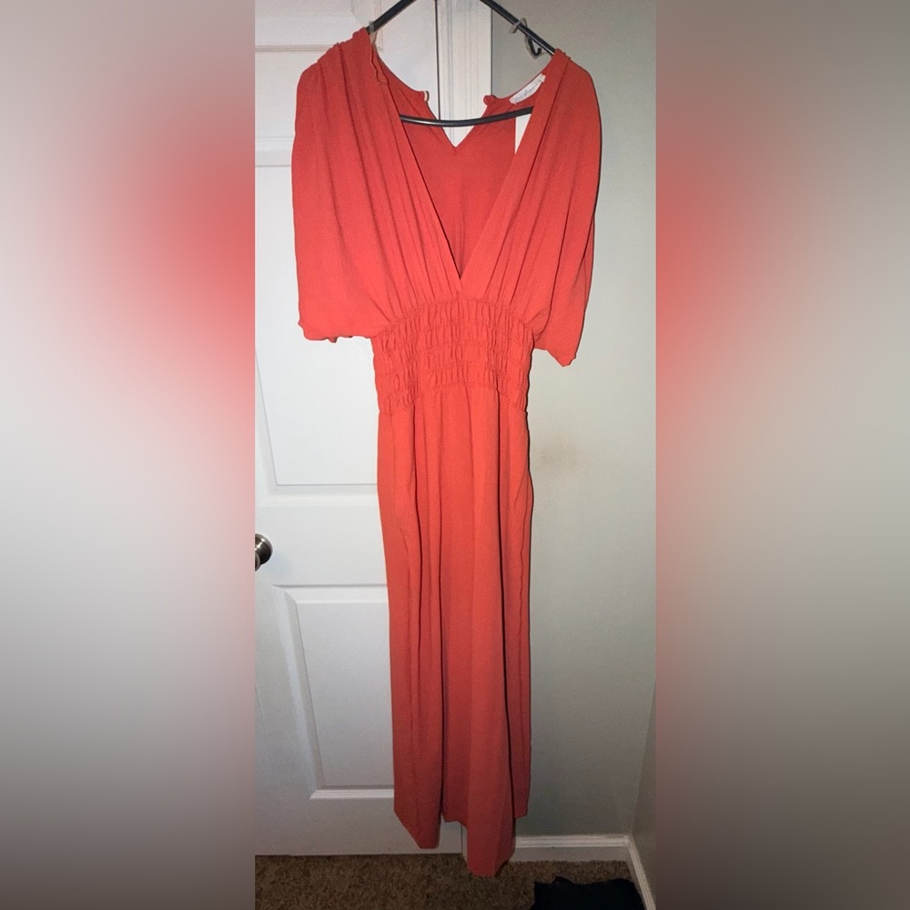 Elegant Coral Women's Dress